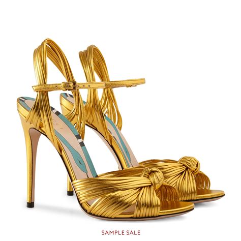 gucci gold knot sandal|Gucci closed toe sandals.